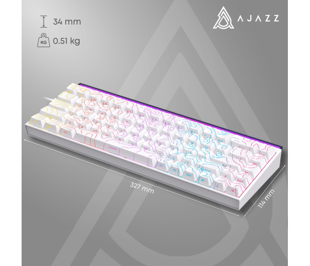 Ajazz NK68 Red Switch biała - 1536378 - zdjęcie 15